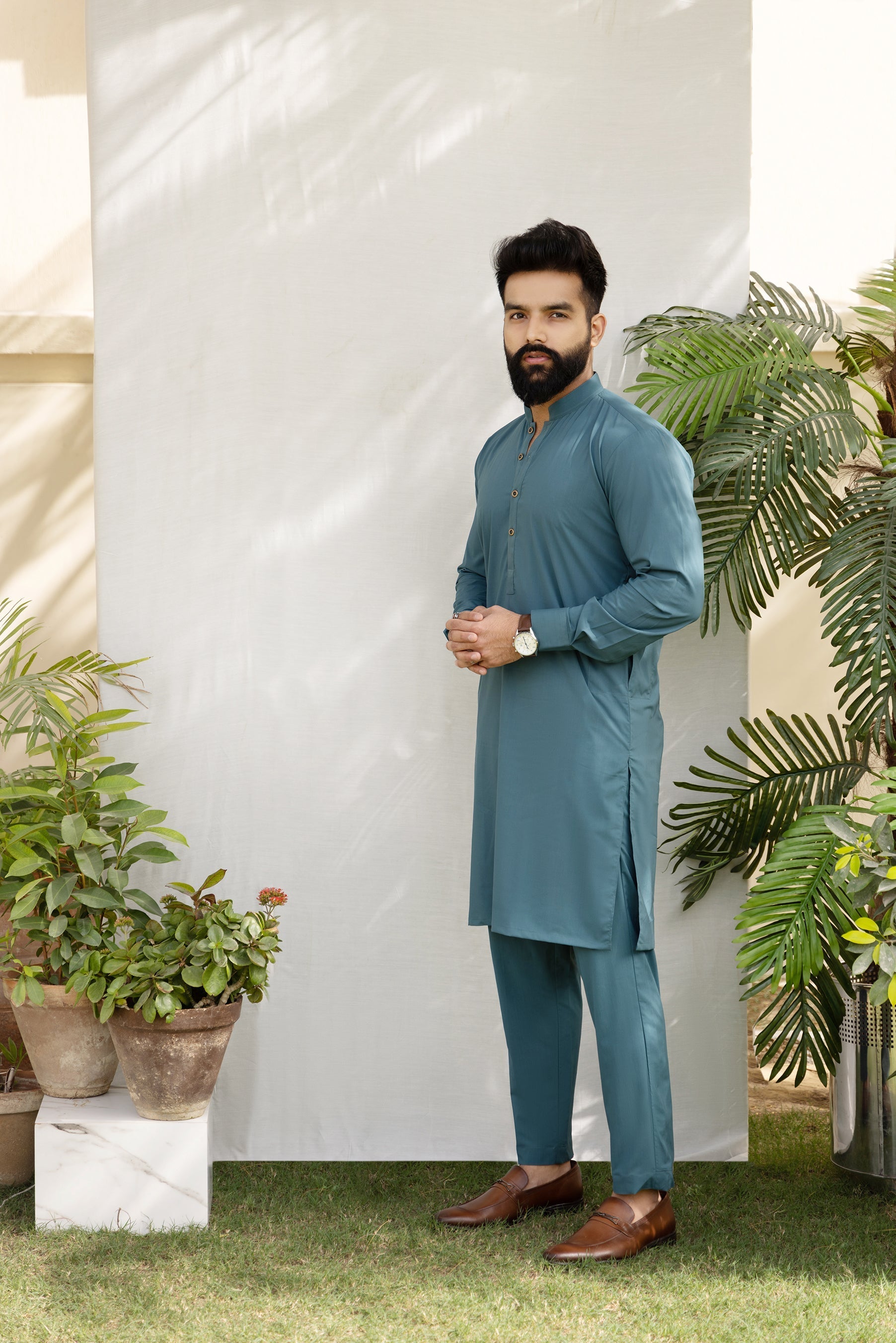 Deep Teal - Sherwani (Men)