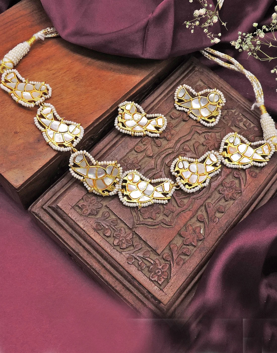 Pearl & Shell Irregular Cluster Earrings