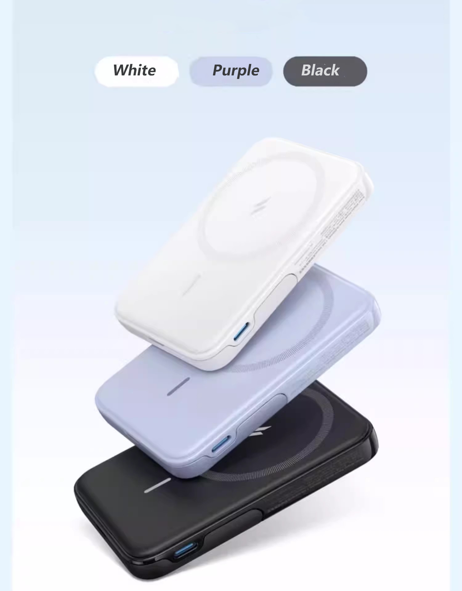 Anker Power Bank (MagGo), 5000mAh Magnetic Wireless Portable Charger With Foldable Stand and USB-C