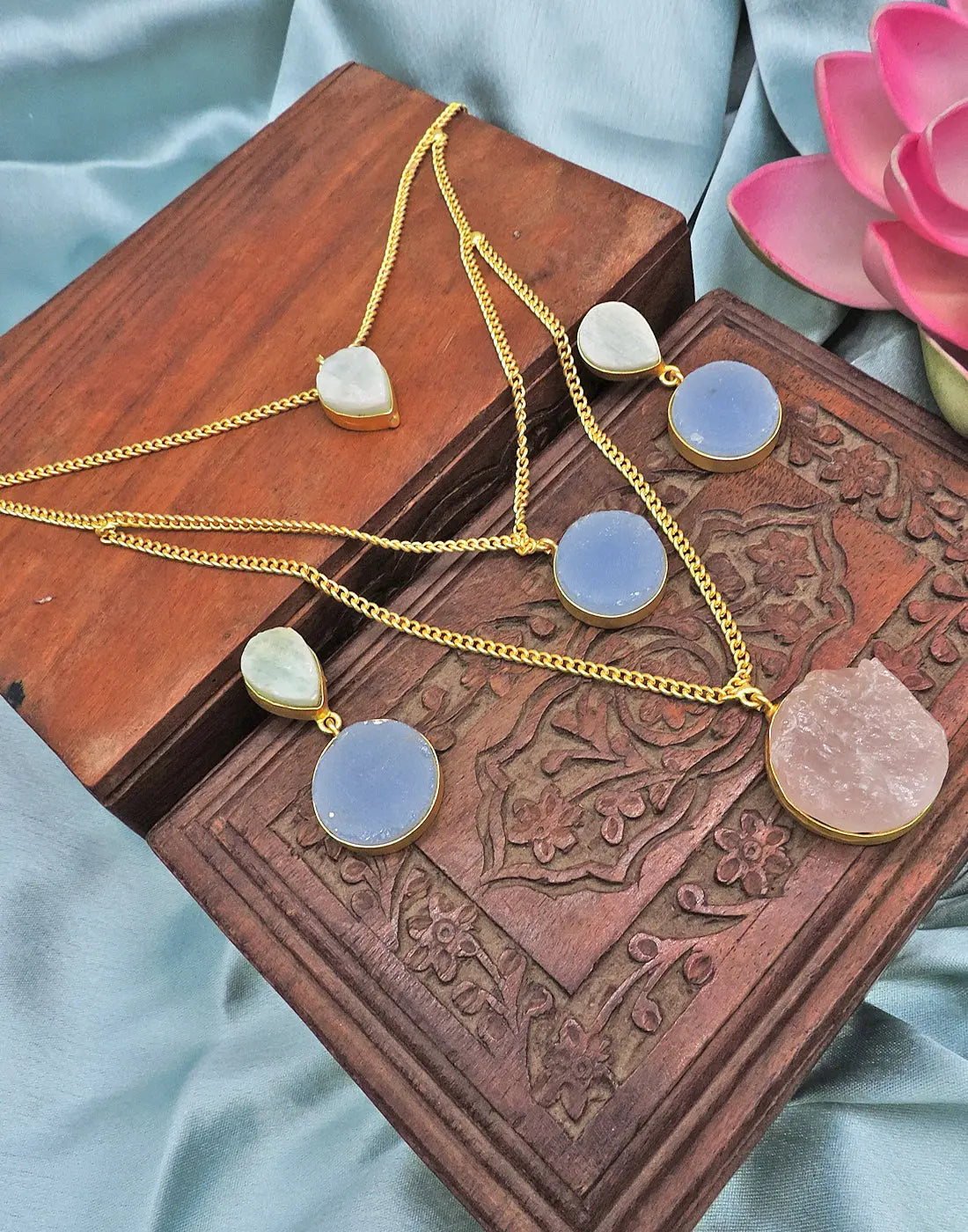 Blue Onyx & Amazonite Earrings