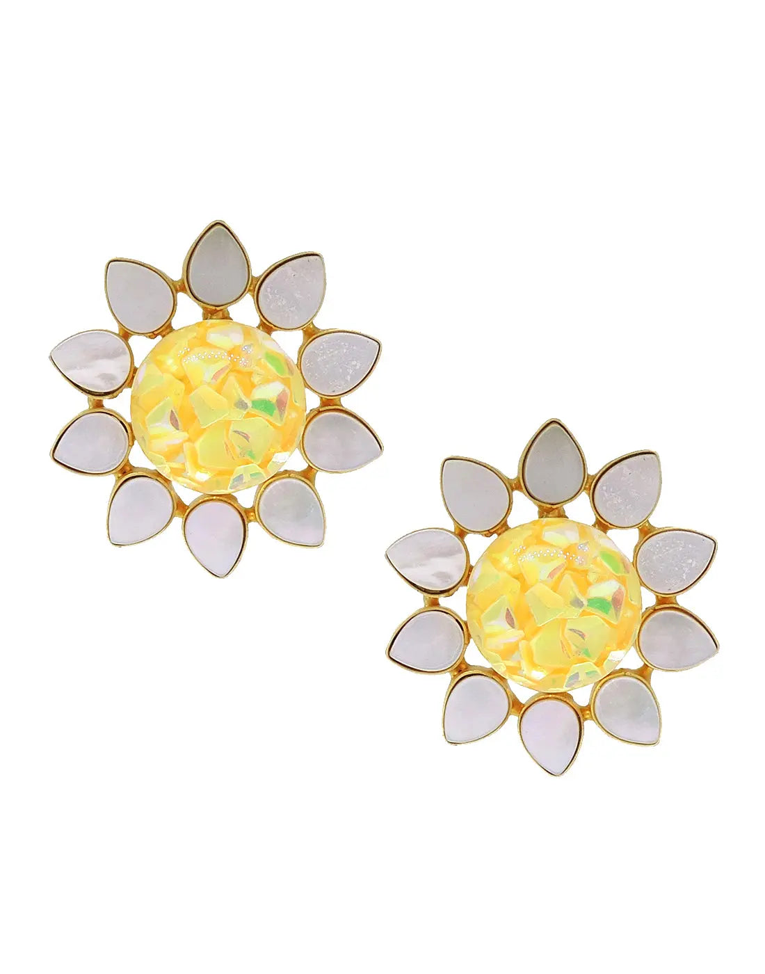 Circle Flower Earrings
