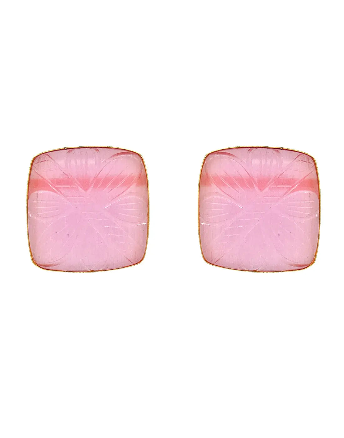 Cube Studs | Pink, Orange, Forest Green & Sage Green