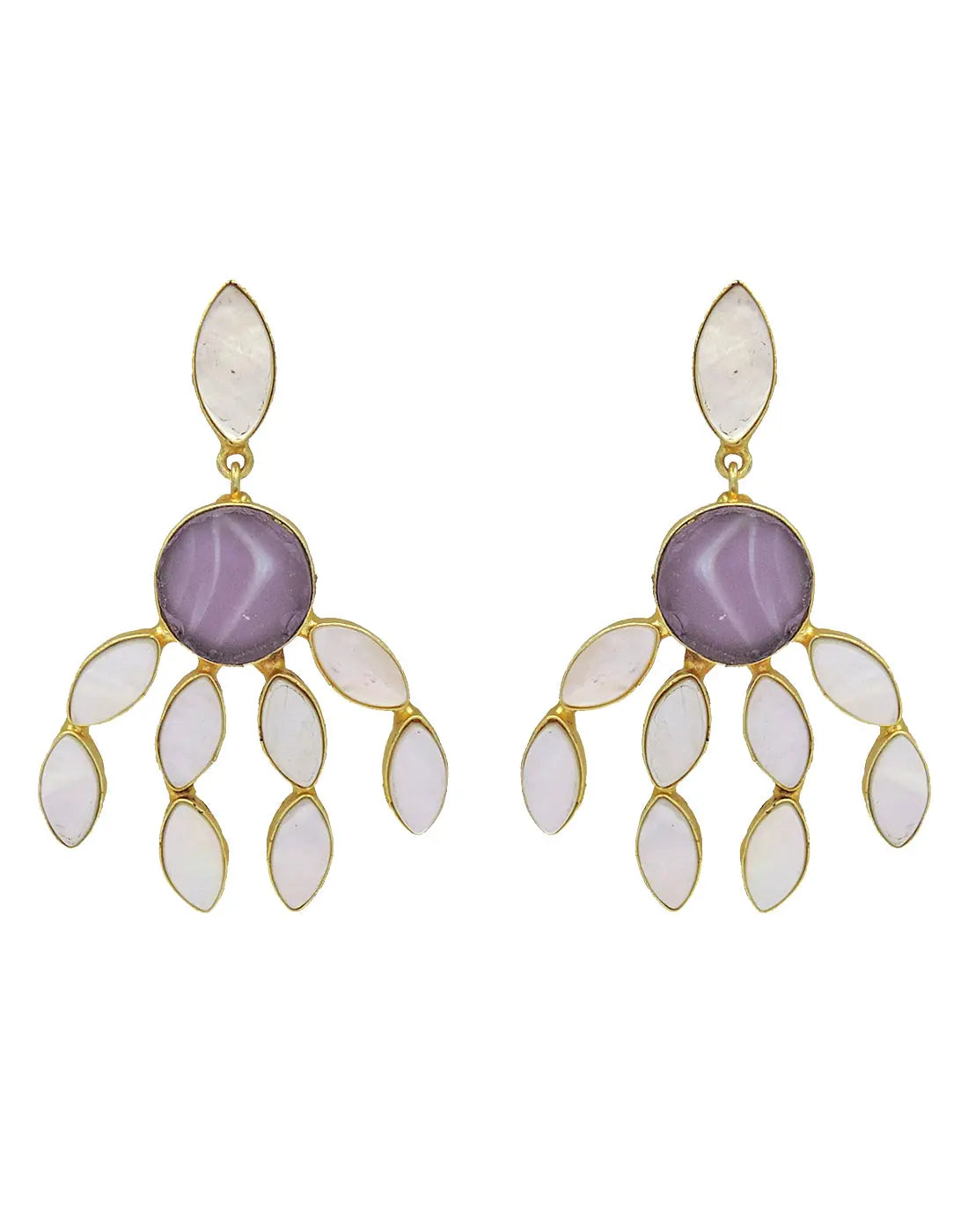 Curtain Earrings (Amethyst)