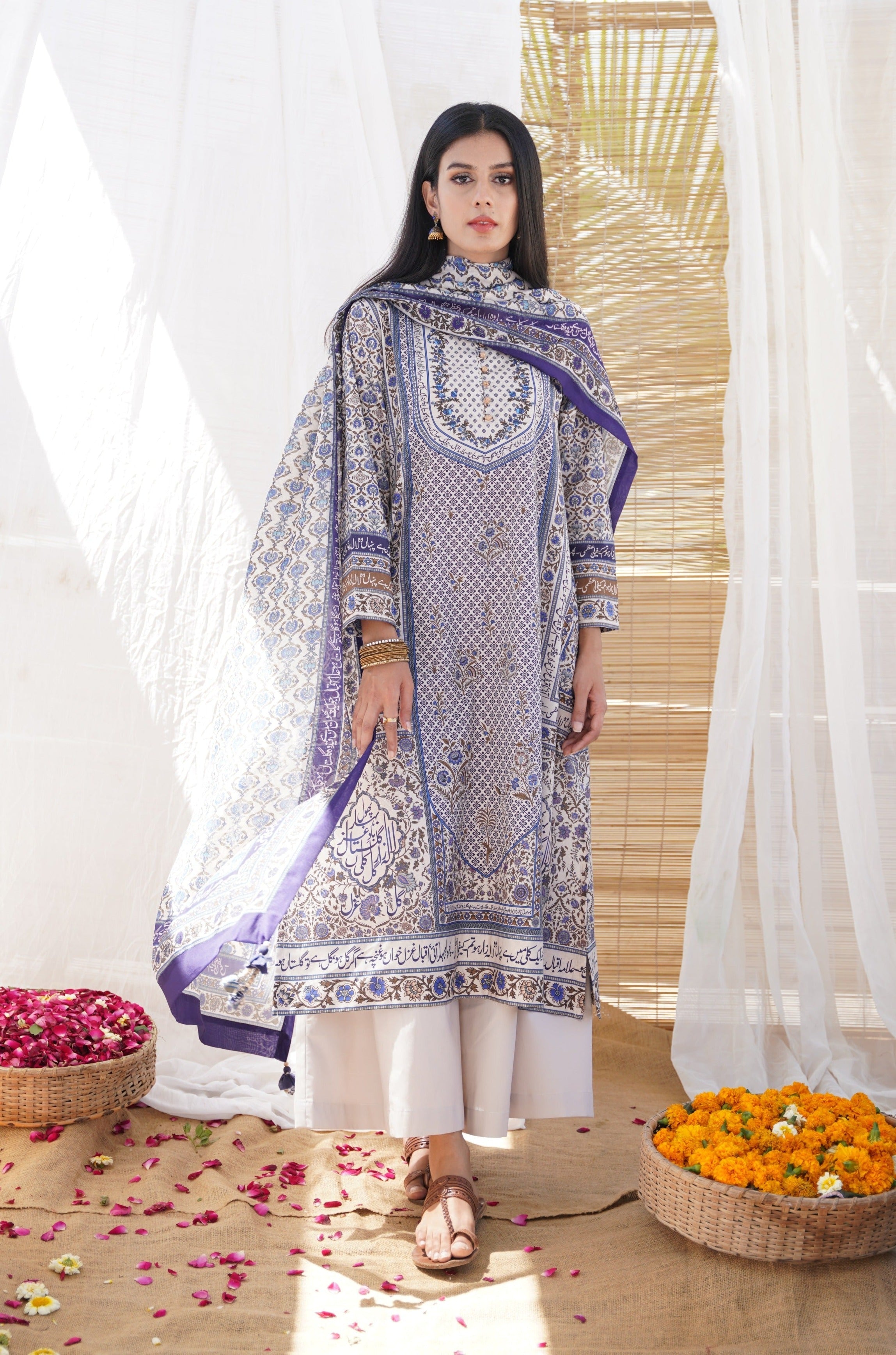 Gulbahar Dupatta - Blue