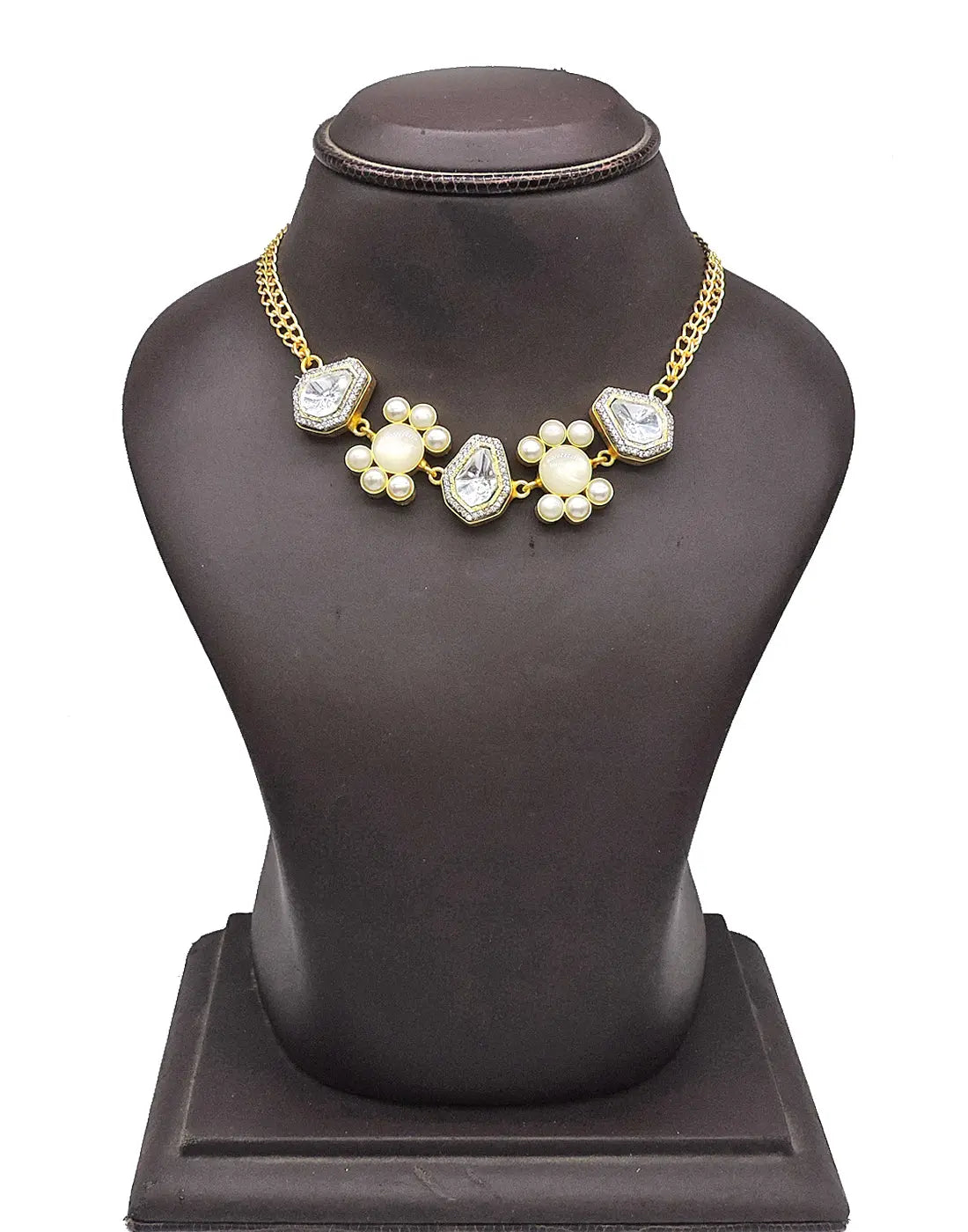 Flower & Crystal Necklace