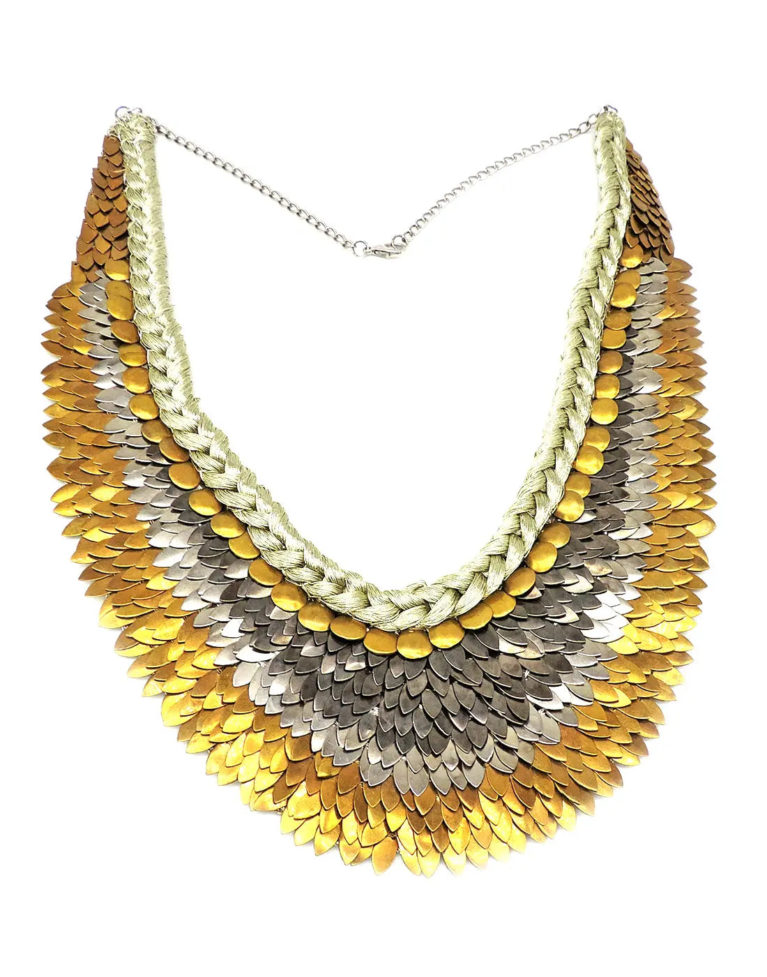Gold & Silver Bib Necklace