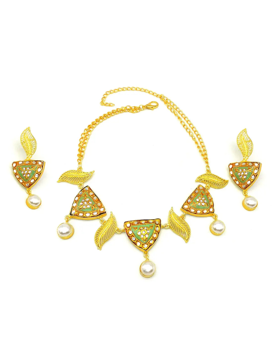 Kundan Triangle Necklace