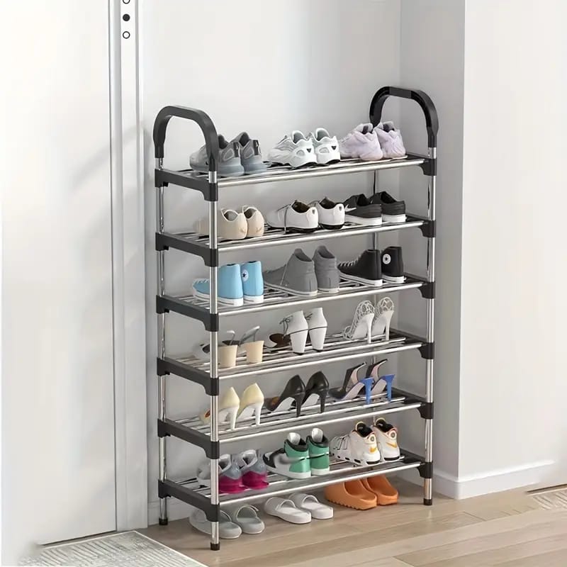 5-Tier Stainless Steel Shoe Rack Organizer | Multi-Layer Storage Stand for Home, Closet & Entryway