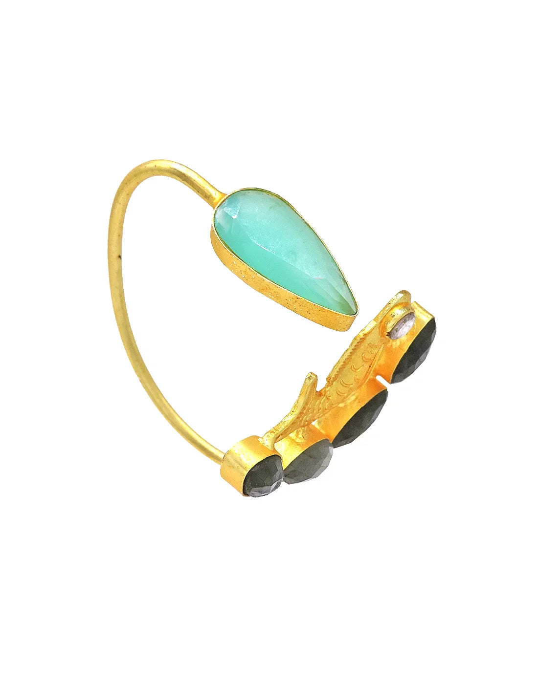 Labradorite & Fish Cuff