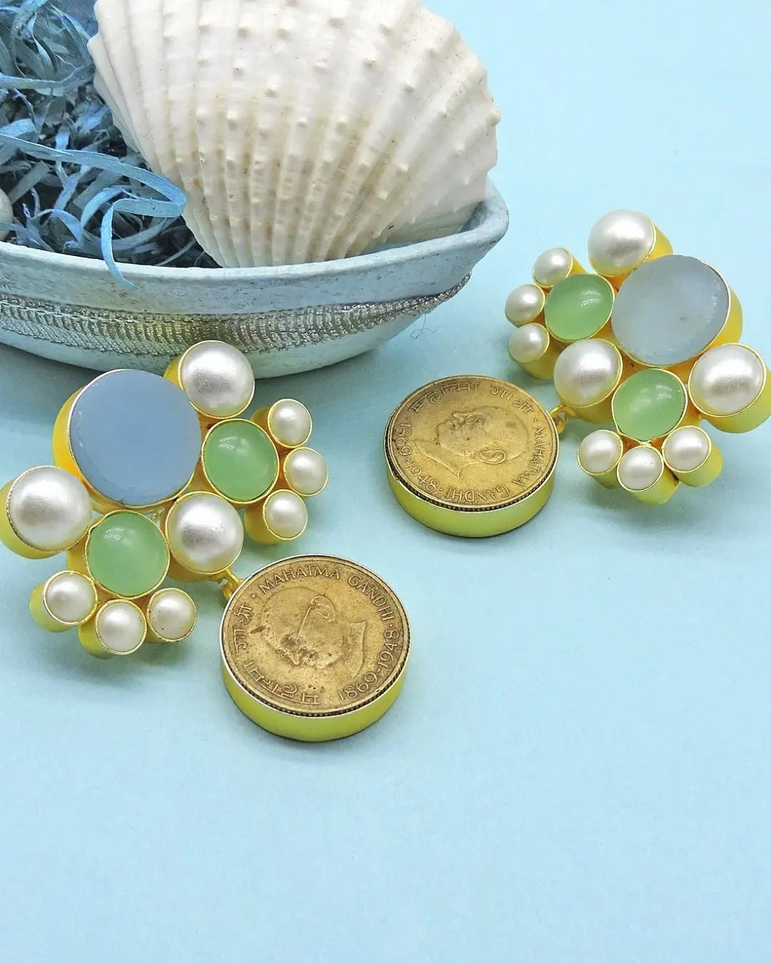 Avel Earrings (Blue Onyx)