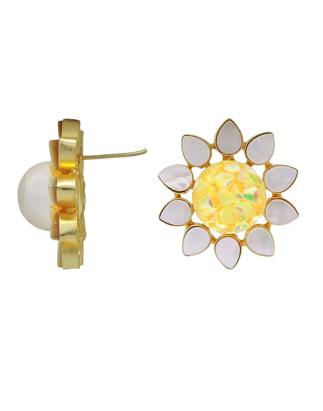 Circle Flower Earrings