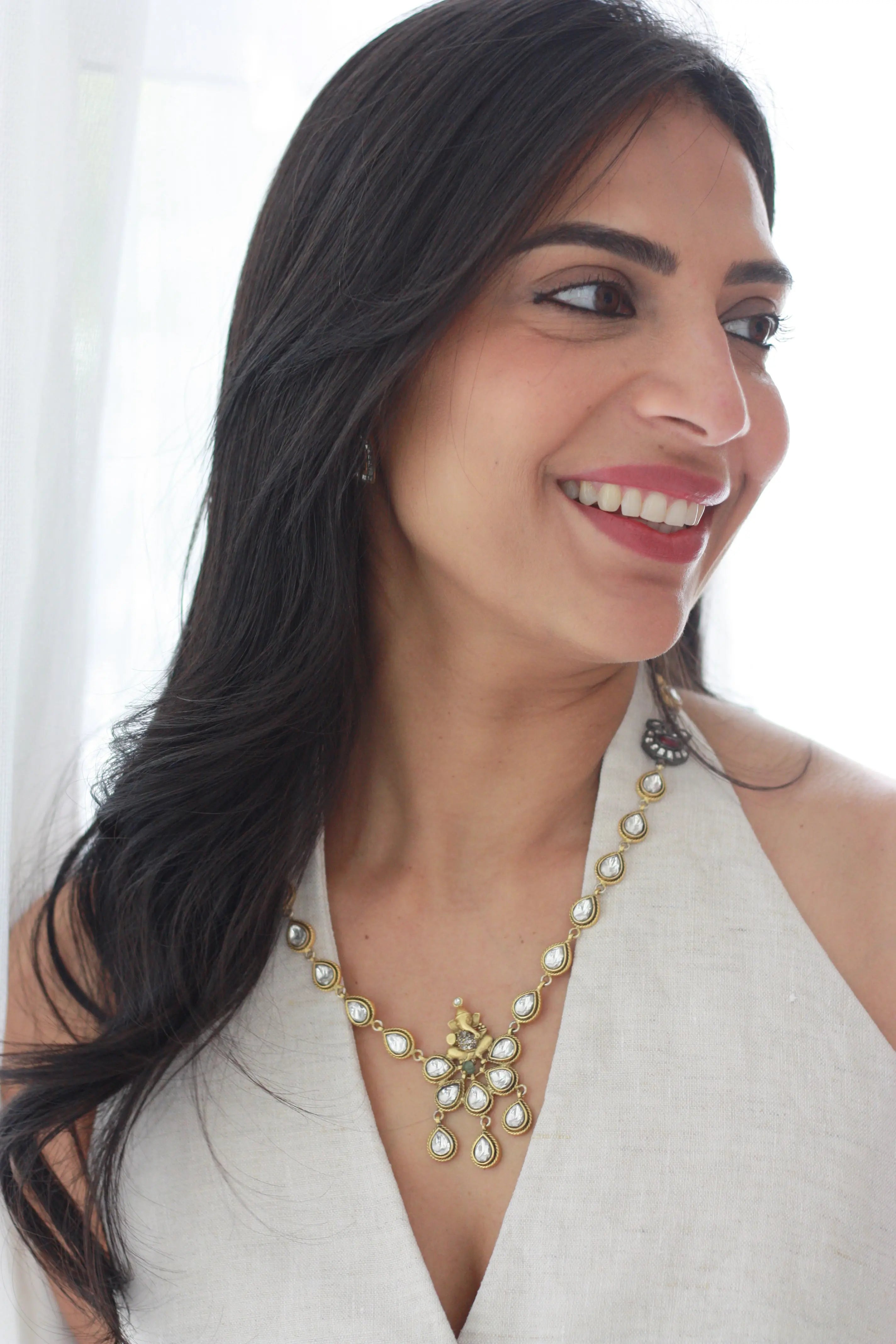 Classic Kundan Button Studs