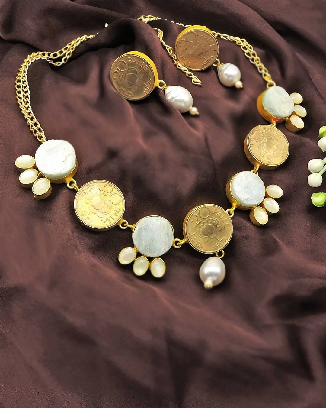 Coin & Amazonite Necklace