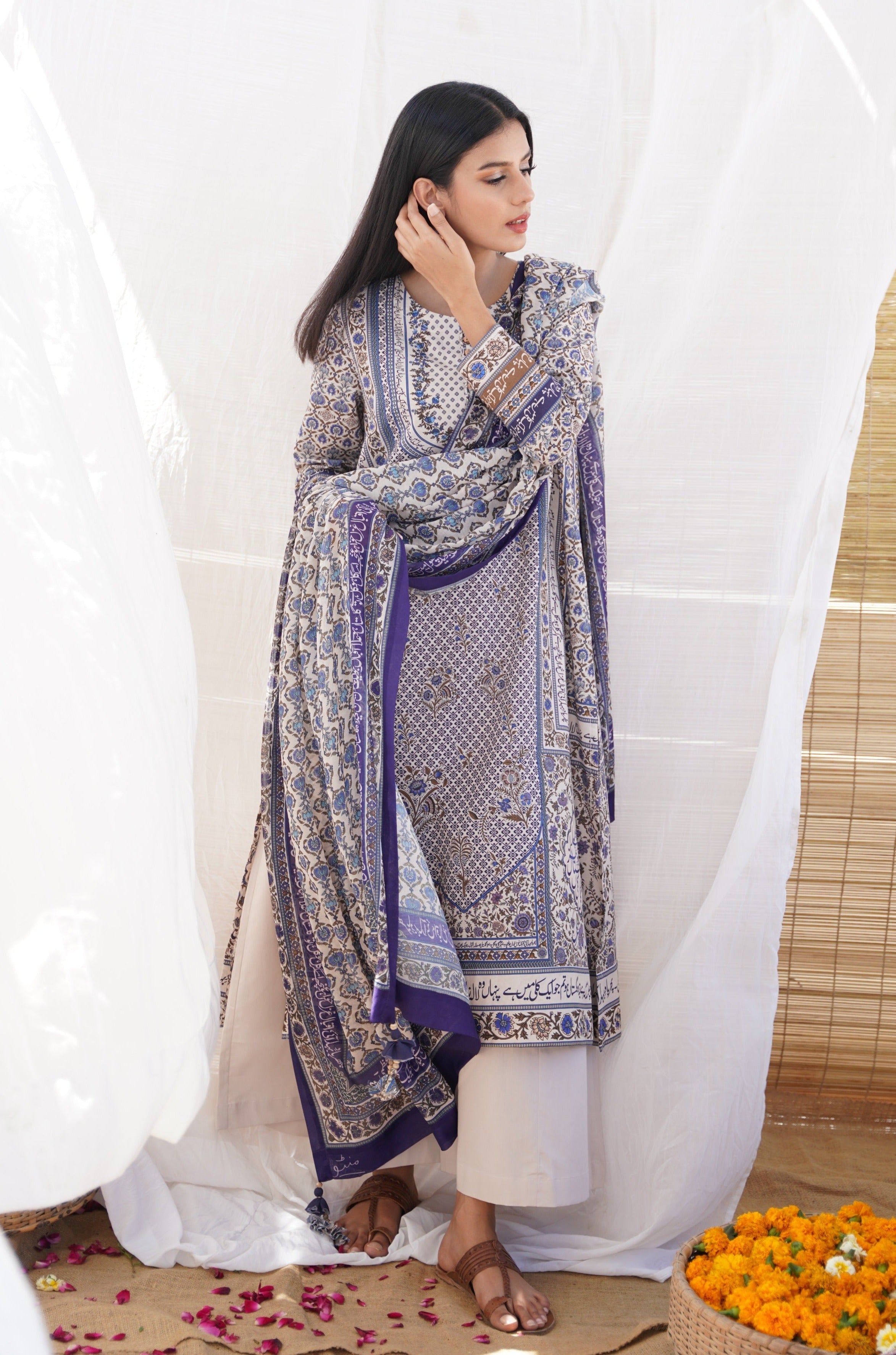 Gulbahar Dupatta - Blue