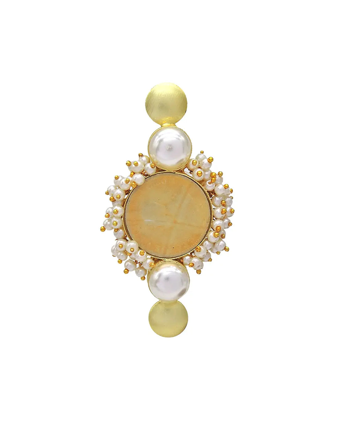 Gold & Pearl Coin Ring