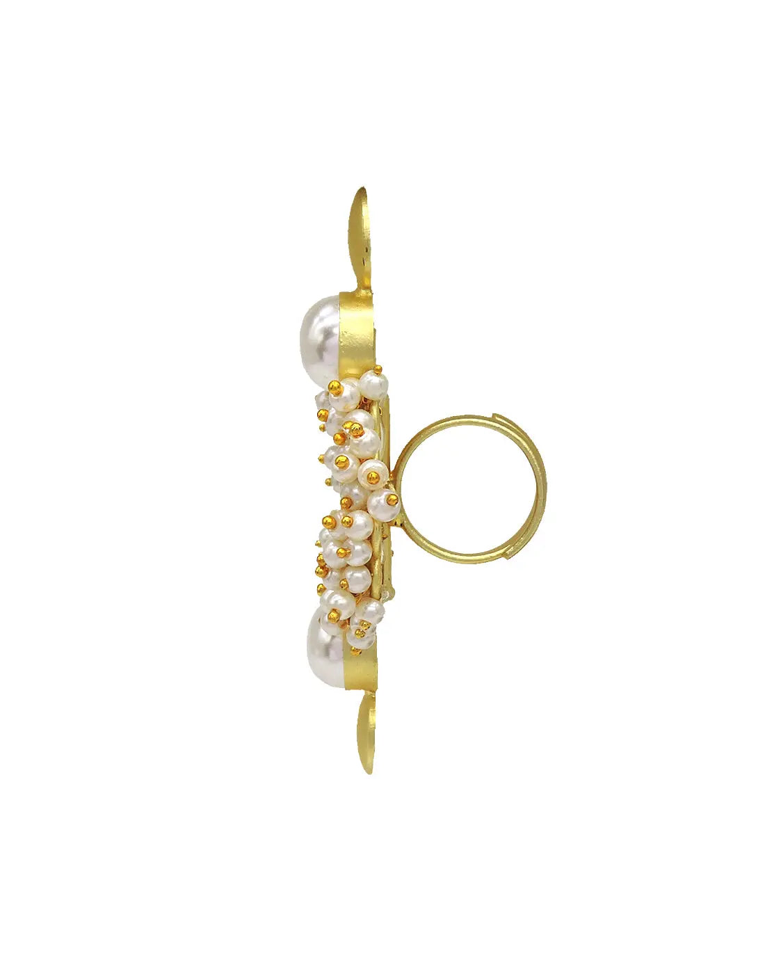 Gold & Pearl Coin Ring