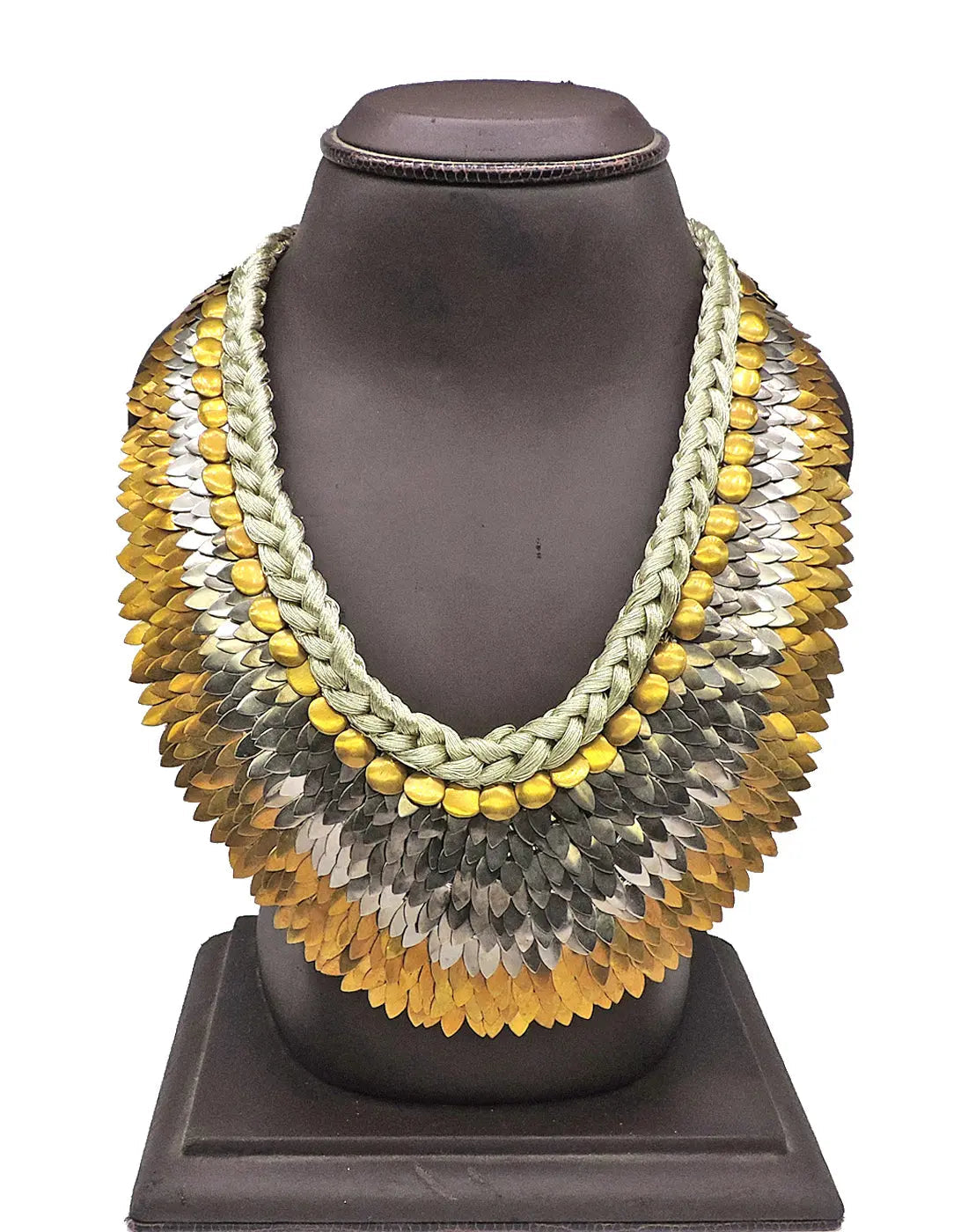 Gold & Silver Bib Necklace