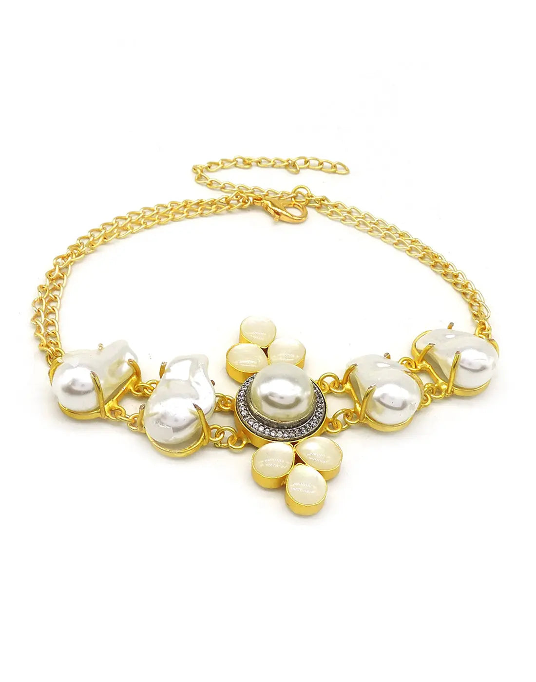 Jewelled Pearl Necklace