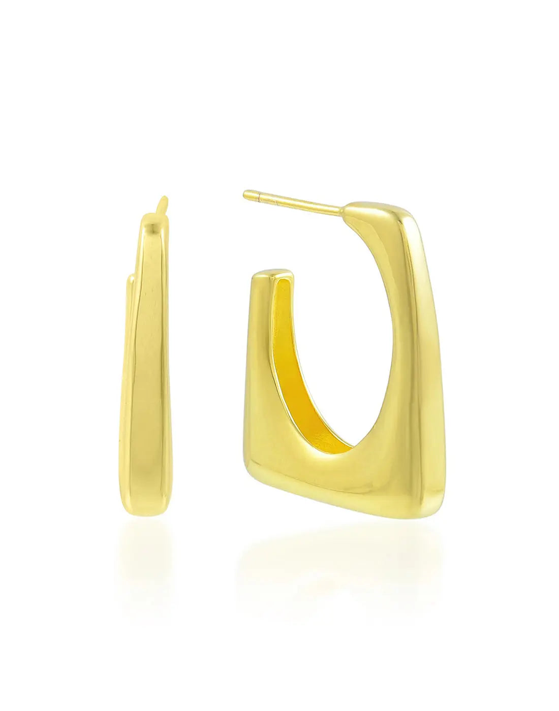 Oval Geometric Hoops
