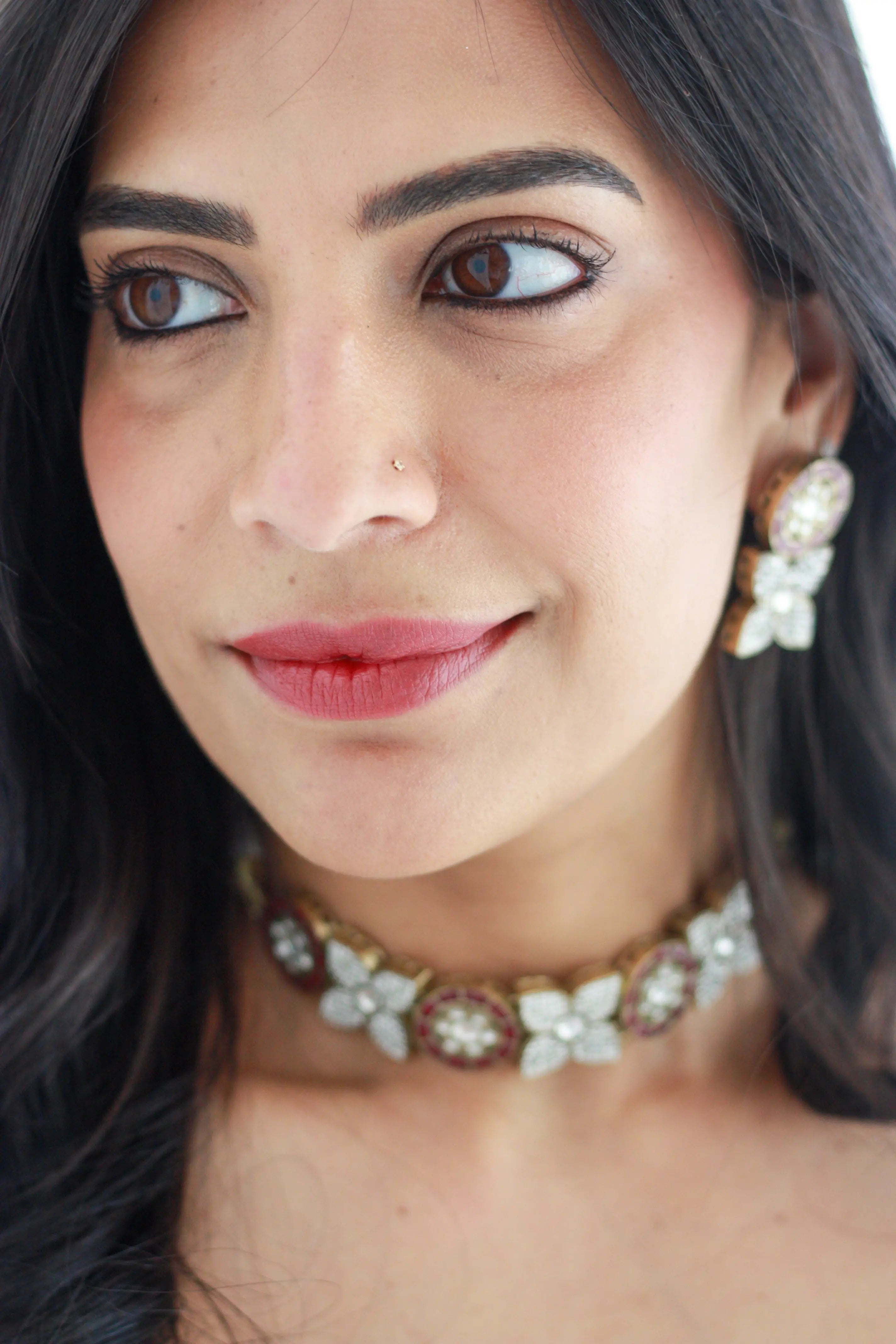 Ruby Floral Kundan Choker | Handcrafted Gold-Plated Heritage Necklace