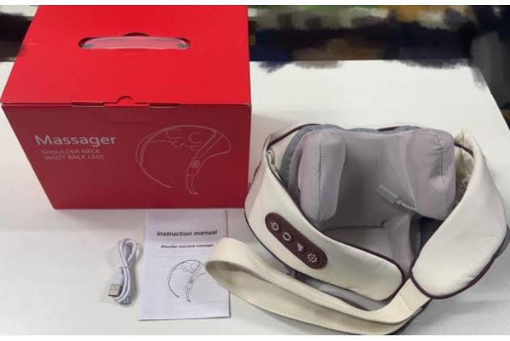 4D Electric Shiatsu Neck & Shoulder Massager | Full Body Kneading Massage for Neck, Back, Waist & Legs