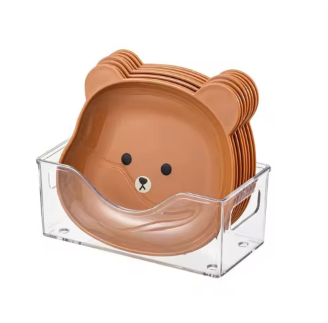 Bear Face Kids Plate | Cute Cartoon Dinner Plate for Toddlers & Children – BPA-Free & Durable