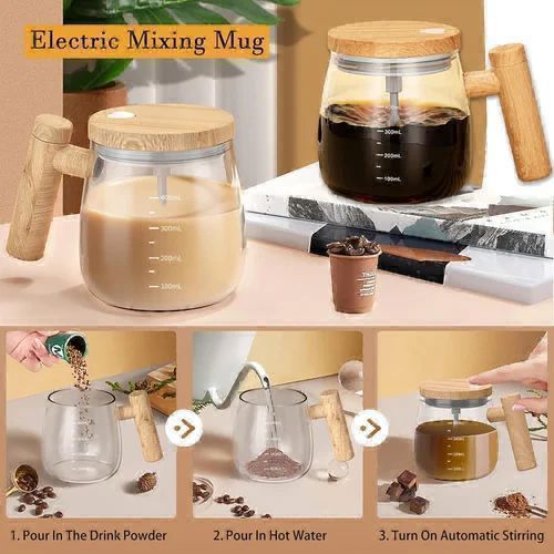 Wooden Handle Glass Coffee Maker – Manual Press Pour-Over Coffee Pot