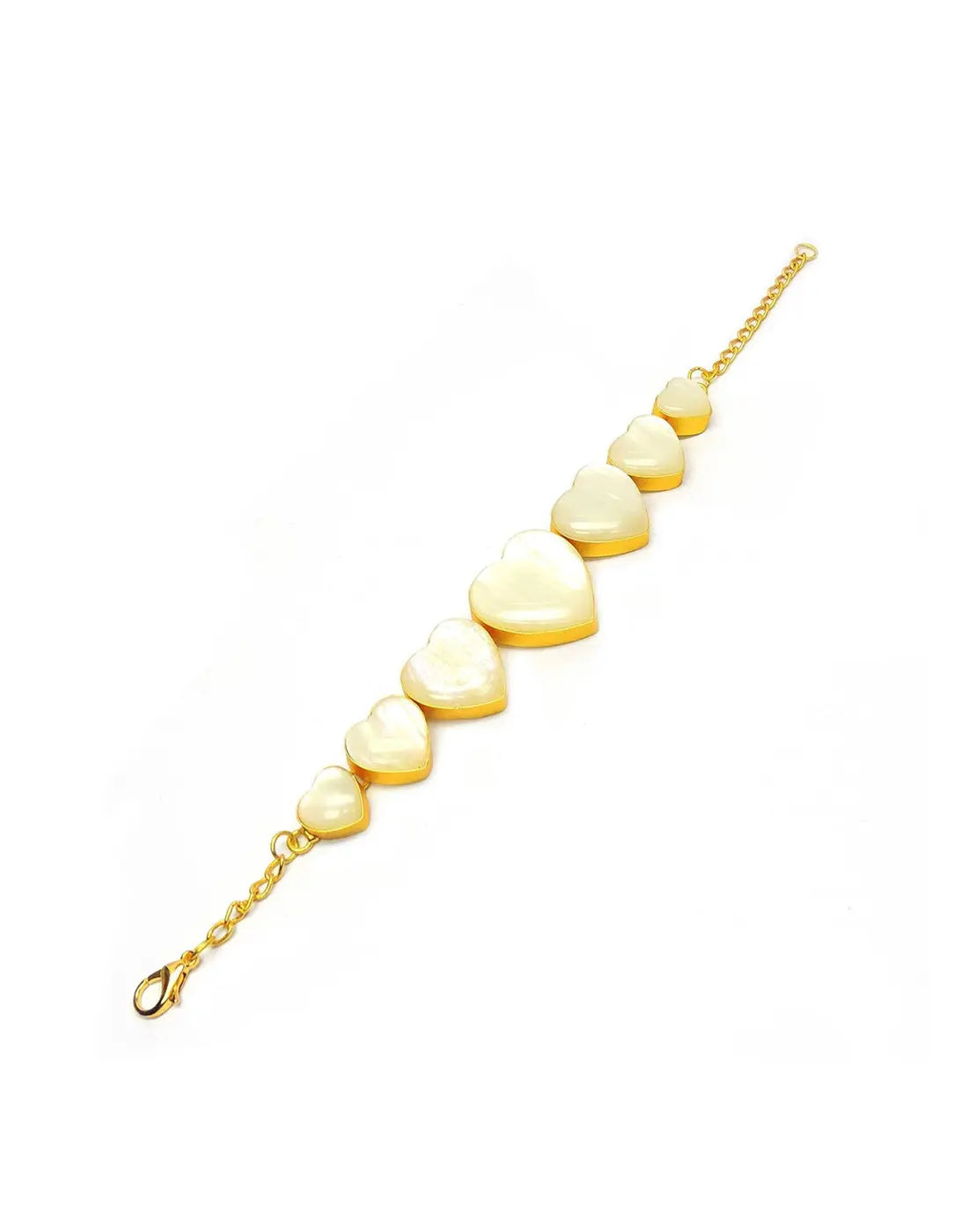 White Heart Bracelet